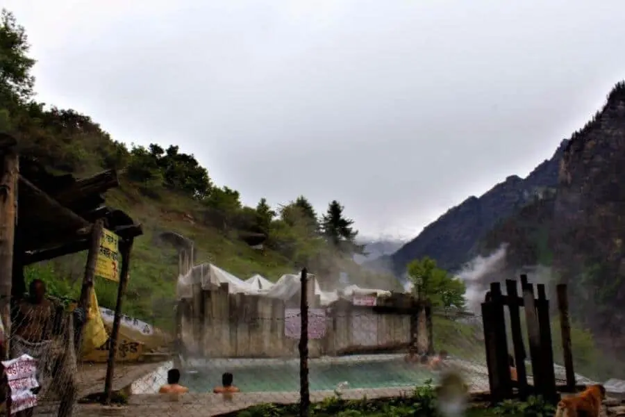 Faraway Notes hot thermal bath spring at Kheerganga trek kasol 