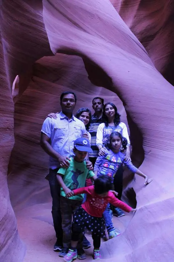 Faraway Notes family at lower antelope canyon navajo arizona