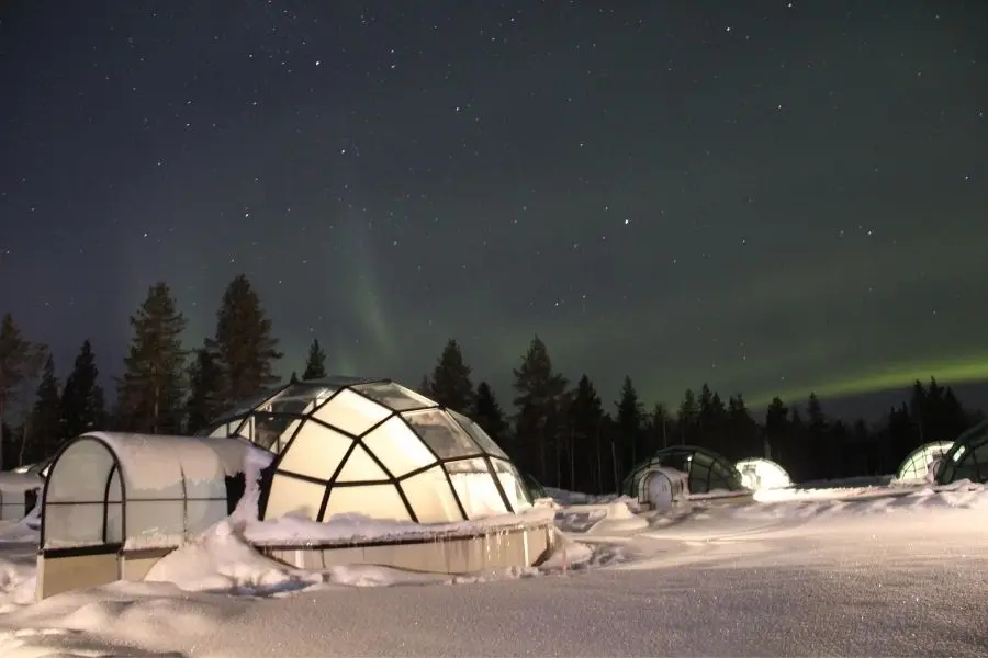 glass igloos rovaniemi finnish lapland best places to see northern lights with kids