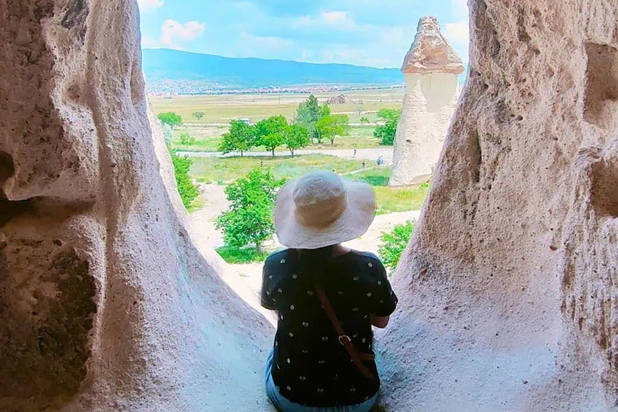 enjoying the unique formations of pasabag monks valley in urgup cappadocia
