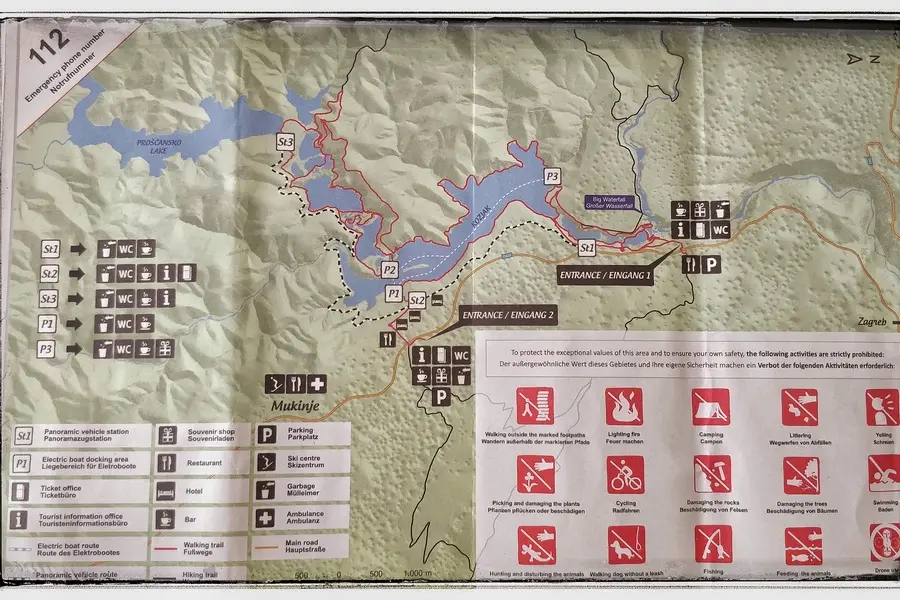 plitvice lakes map