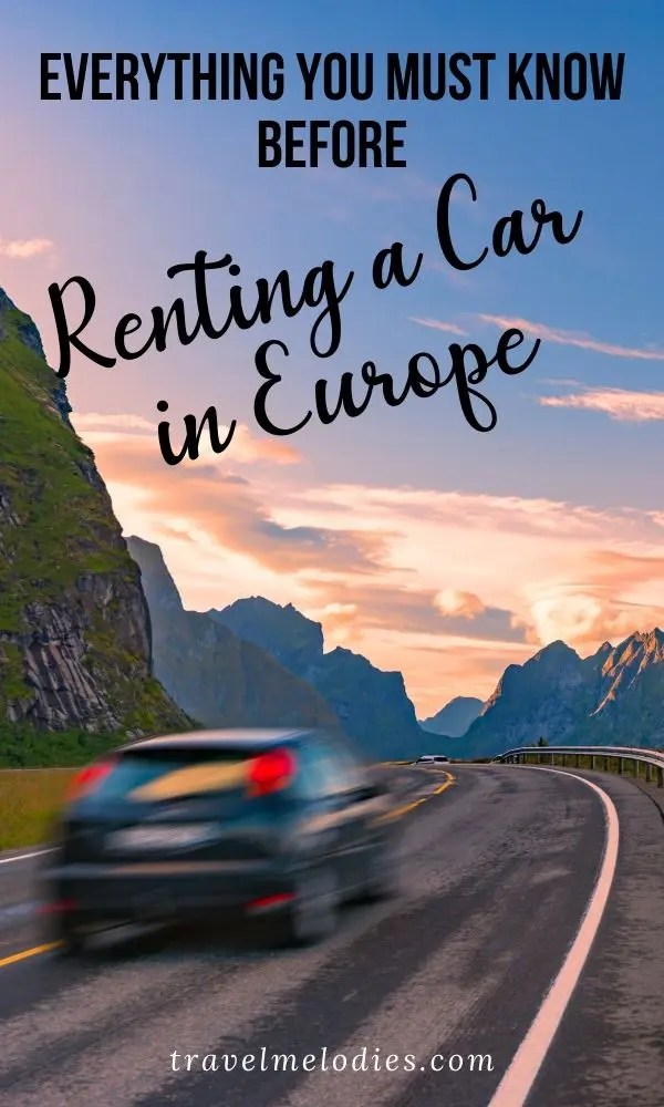 renting a car in europe