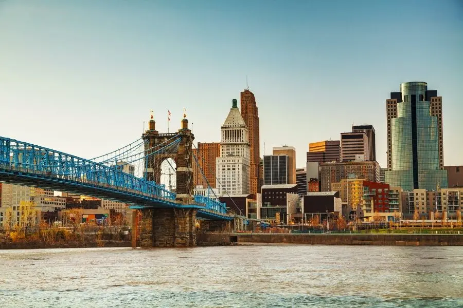 Roebling Bridge Cincinnati Ohio USA 