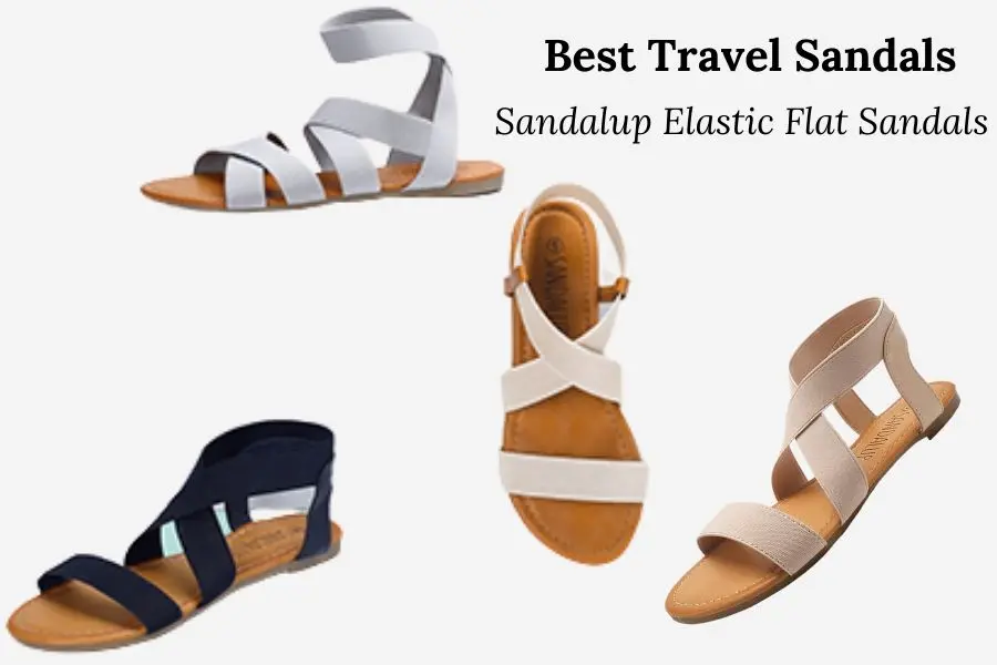 Sandalup elastic flat sandals best travel sandals