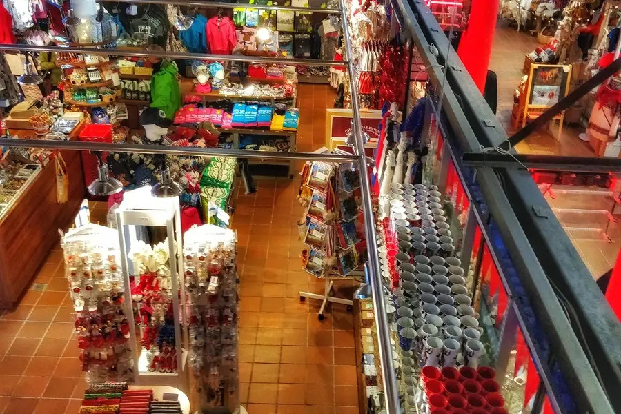 Souvenirs shop at Santa Claus Village in Rovaniemi.