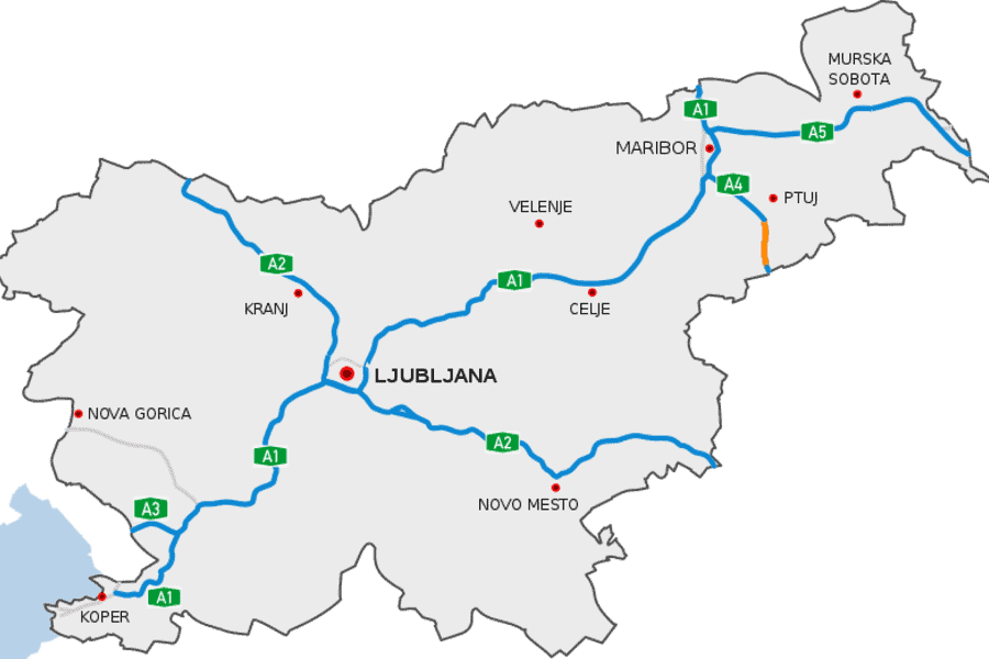 slovenia highways motorways map