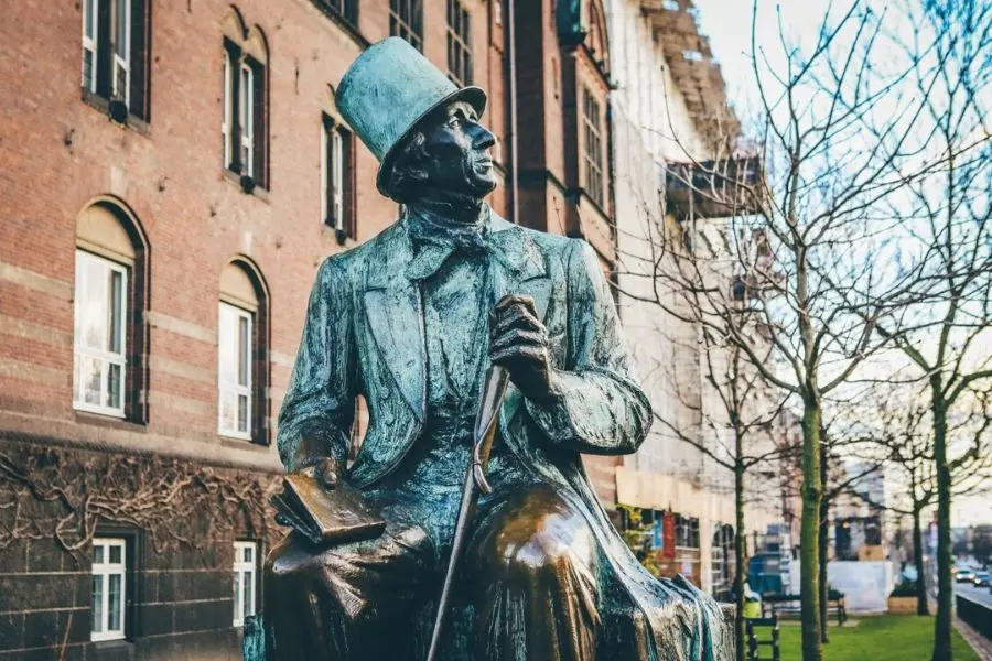 Statue of Andersen Rådhuspladsen Copenhagen Denmark