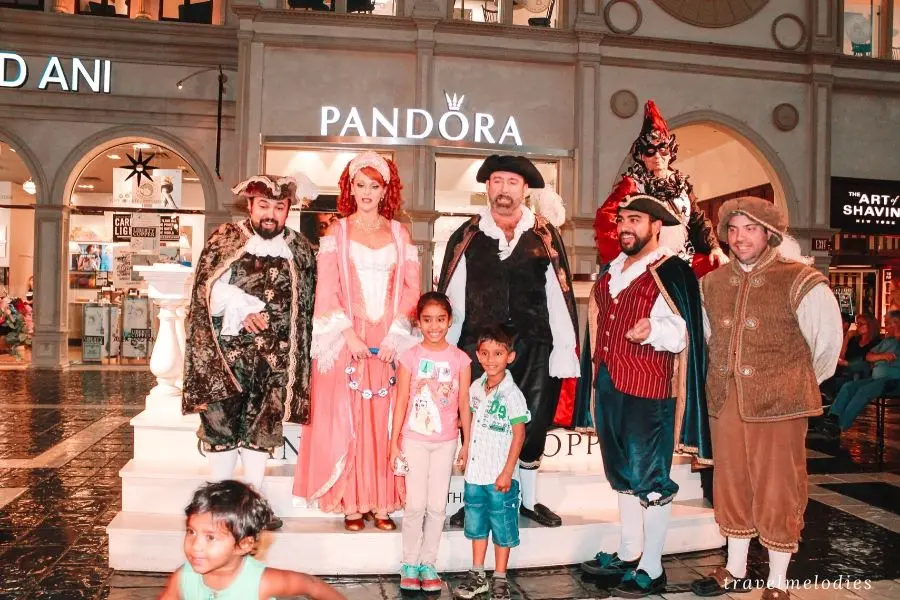 Streetmosphere at the Grand Canal Shoppes of the Venetian Las Vegas Hotel
