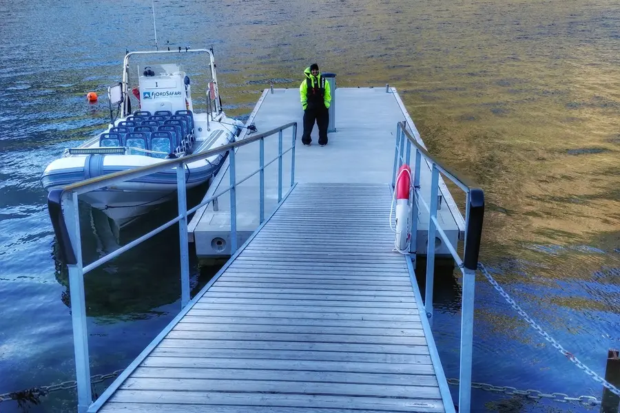 Ready to board the Heritage Fjord Ferry