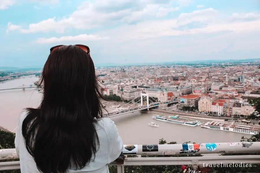view of budapest from gellert hill