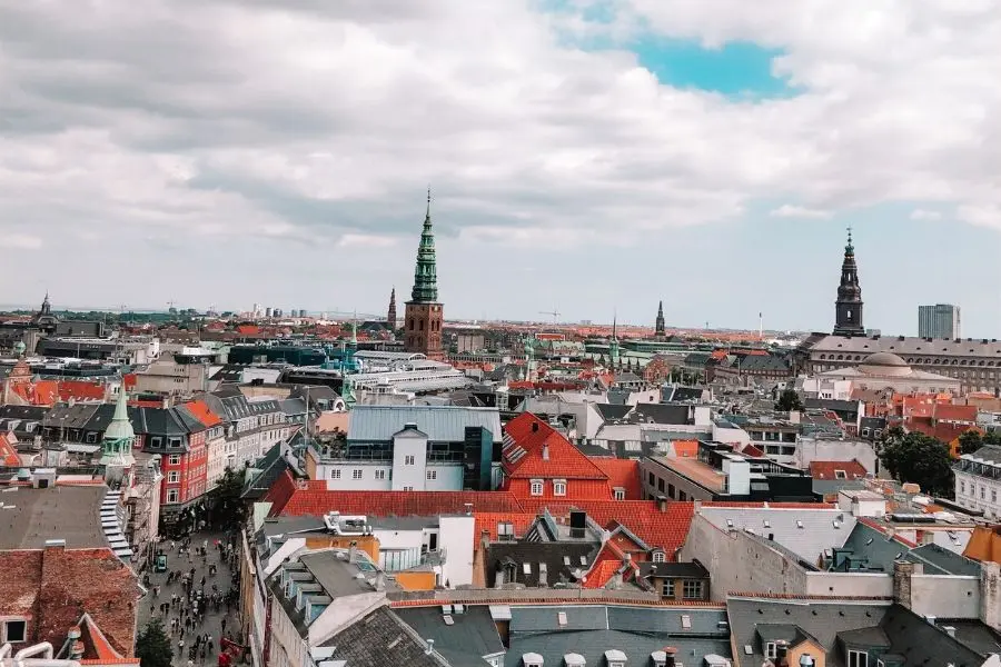 views over copenhagen from the round tower