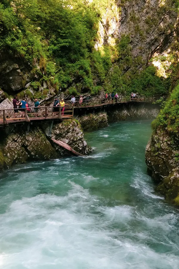 vintgar gorge inside the triglav national park slovenia