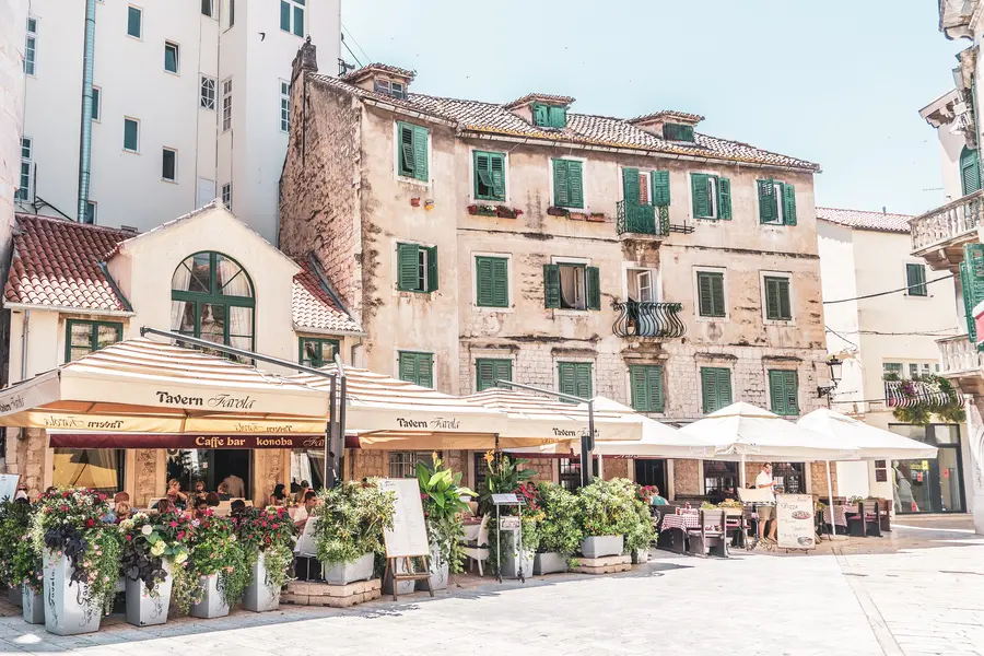 vocni trg or fruit square in split croatia