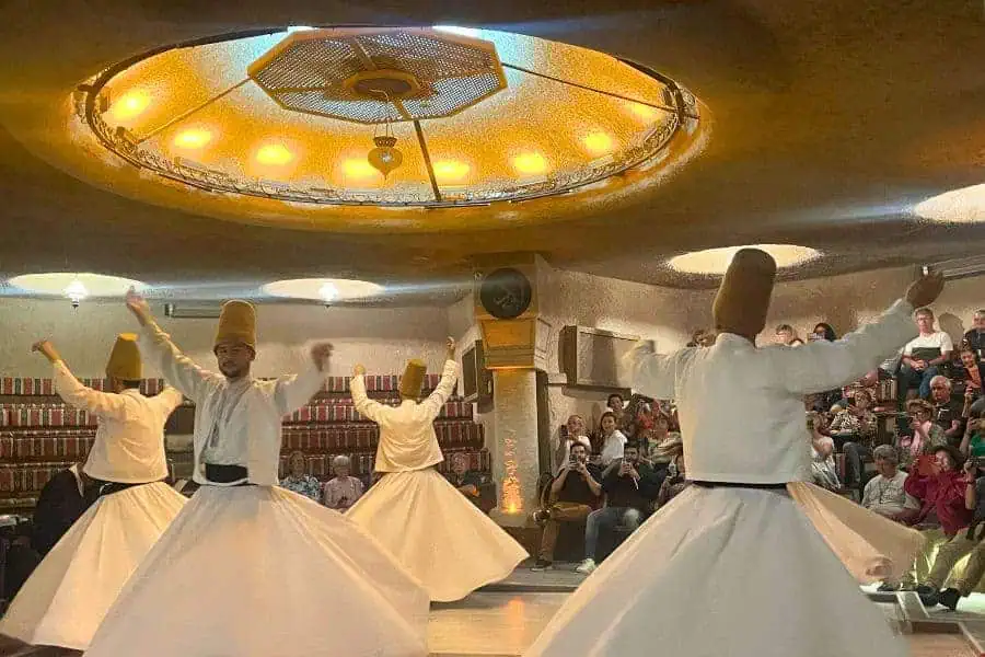 whirling dervishes sema ceremony in cappadocia turkey