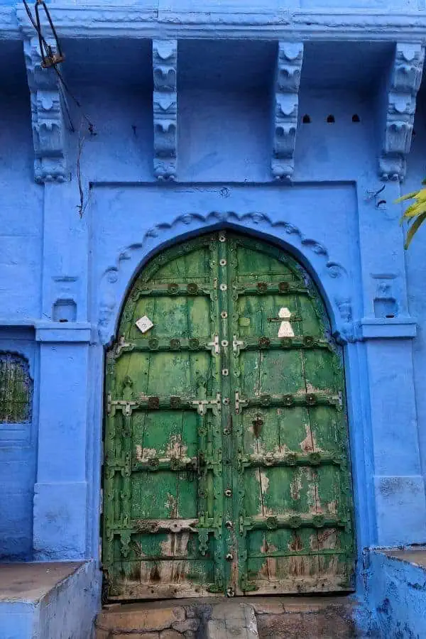 vintage doors blue city old jodhpur