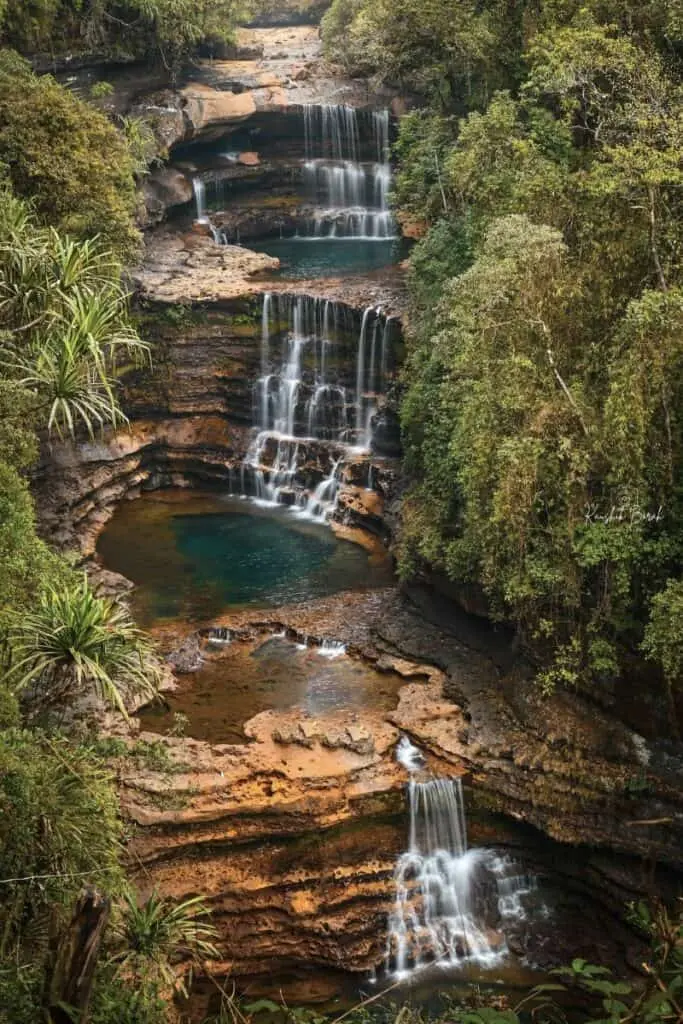 wei sawdong falls cherrapunji sohra meghalaya india