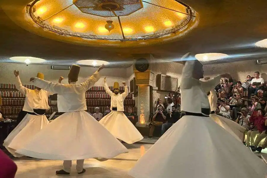 whirling dervishes ceremony in cappadocia